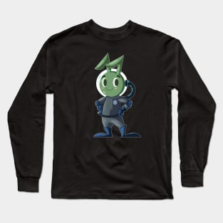 AN ALIEN RABBIT ASTRONAUT CARTOON CHARACTER Long Sleeve T-Shirt